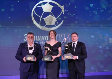 SPECTACULAR AWARDS CEREMONY OF THE FA OF SERBIA | "GOLDEN BALL" TO DRAGAN STOJKOVIĆ, ALEKSANDAR MITROVIĆ AND VIOLETA SLOVIĆ